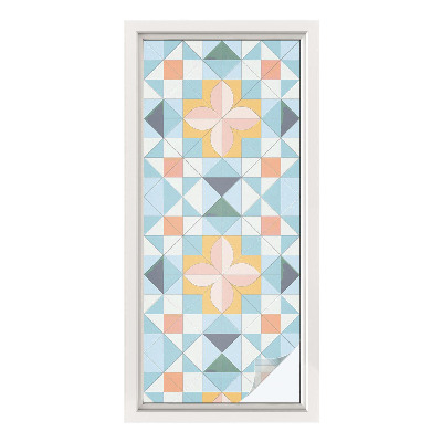 Colored window film stained glass Colorful geometry