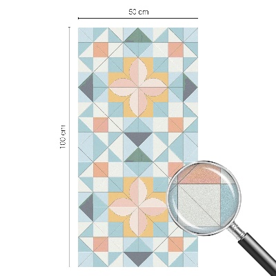 Colored window film stained glass Colorful geometry