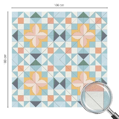 Colored window film stained glass Colorful geometry