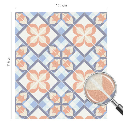 Frosted glass film stained glass effect Floral pattern