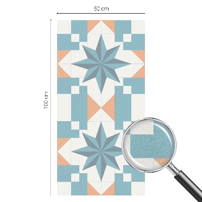 Opaque window film stained glass style Blue stars