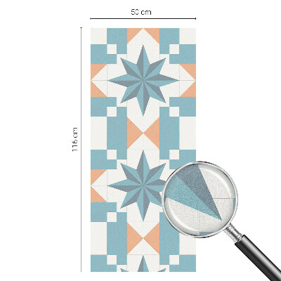 Opaque window film stained glass style Blue stars