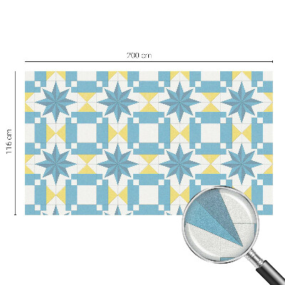 Colored window film stained glass Blue stars