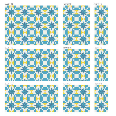 Colored window film stained glass Blue stars