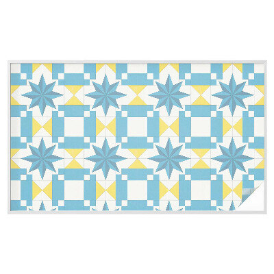 Colored window film stained glass Blue stars