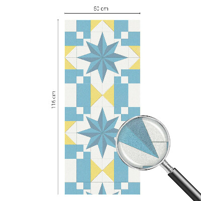 Colored window film stained glass Blue stars