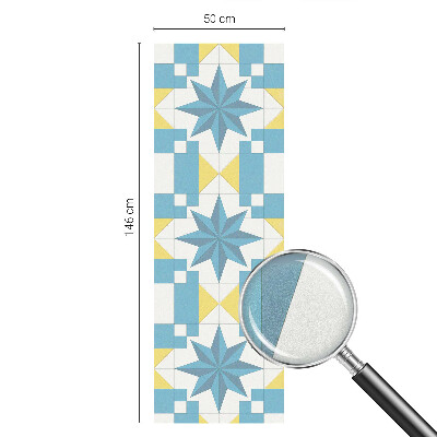 Colored window film stained glass Blue stars