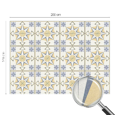 Opaque window film stained glass style Geometric stars