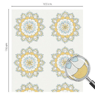 Patterned window film Colorful mandalas