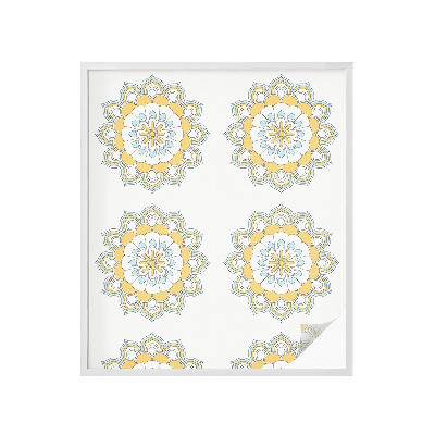 Patterned window film Colorful mandalas