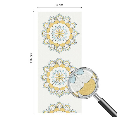 Patterned window film Colorful mandalas