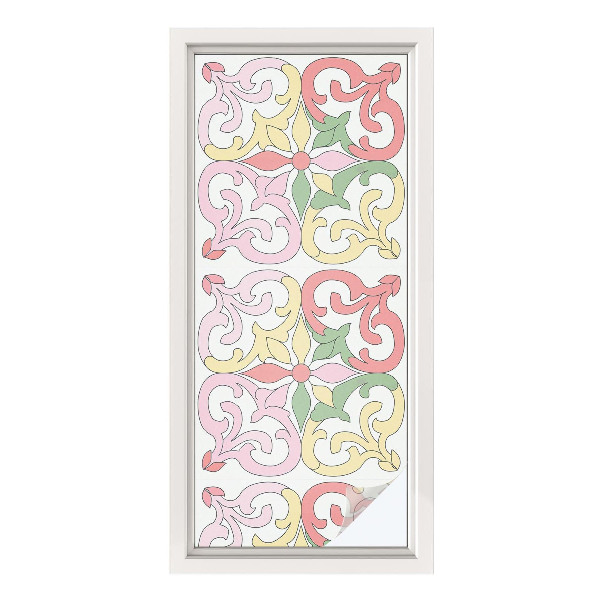 Colored window film stained glass Floral ornaments