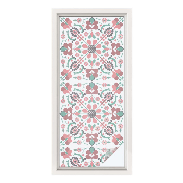 Colored window film stained glass Floral harmony