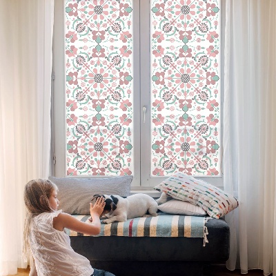 Colored window film stained glass Floral harmony