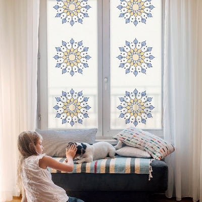Opaque window film stained glass style Decorative mandala