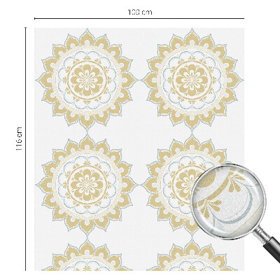 Frosted glass film stained glass effect Floral mandala