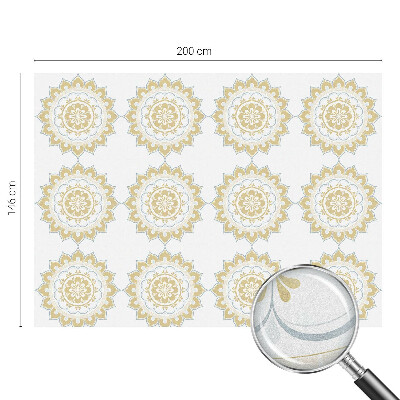 Frosted glass film stained glass effect Floral mandala