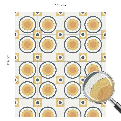 Colored window film stained glass Retro circles