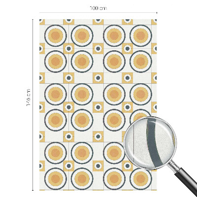 Colored window film stained glass Retro circles