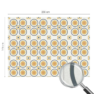 Colored window film stained glass Retro circles