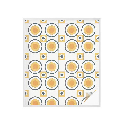 Colored window film stained glass Retro circles