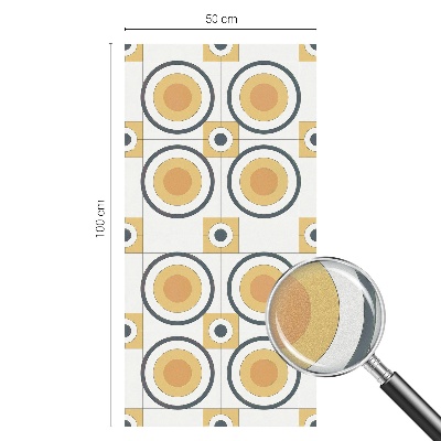 Colored window film stained glass Retro circles