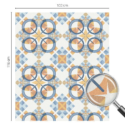 Opaque window film stained glass style Geometric pattern