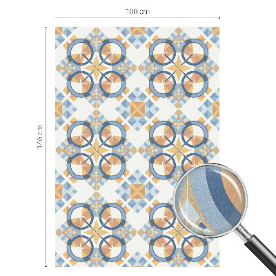 Opaque window film stained glass style Geometric pattern