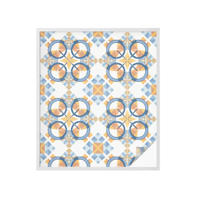 Opaque window film stained glass style Geometric pattern