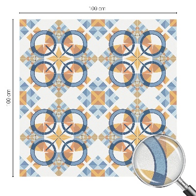 Opaque window film stained glass style Geometric pattern