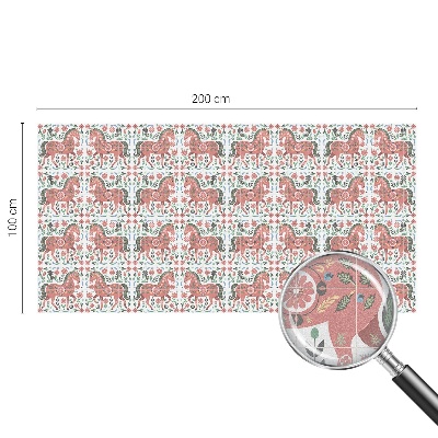 Colored window film stained glass Colorful horses