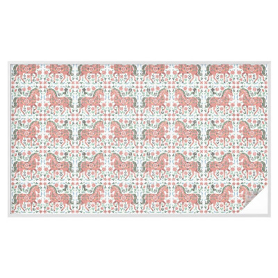 Colored window film stained glass Colorful horses