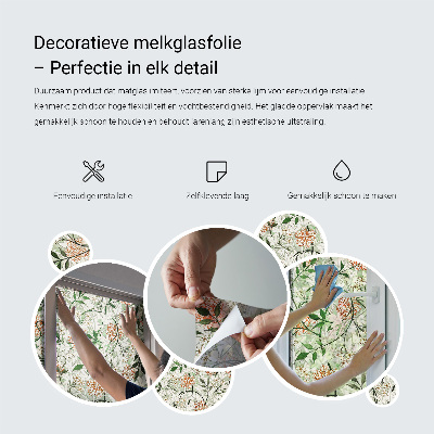 Patterned window film Floral bird