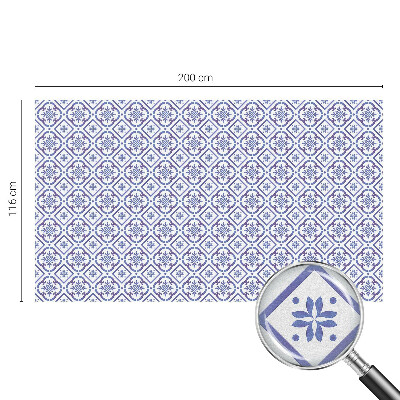 Frosted glass film stained glass effect Blue tiles