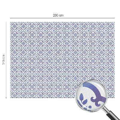 Frosted glass film stained glass effect Blue tiles