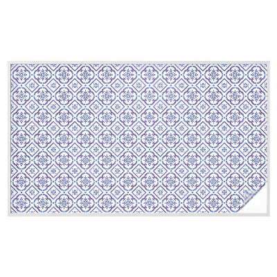 Frosted glass film stained glass effect Blue tiles