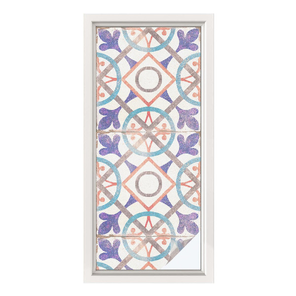 Privacy window film Colorful mosaics