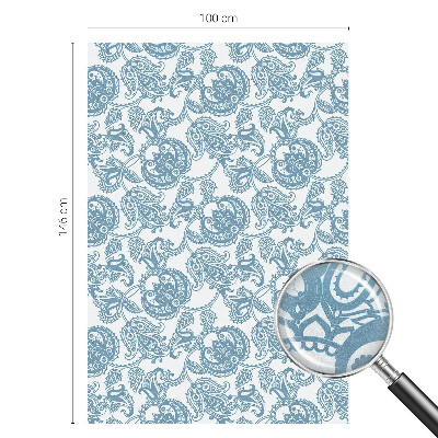 Patterned window film Blue ornaments
