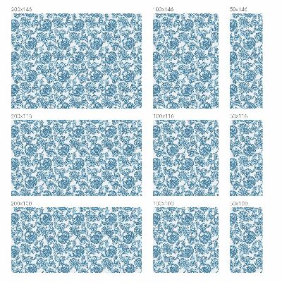 Patterned window film Blue ornaments