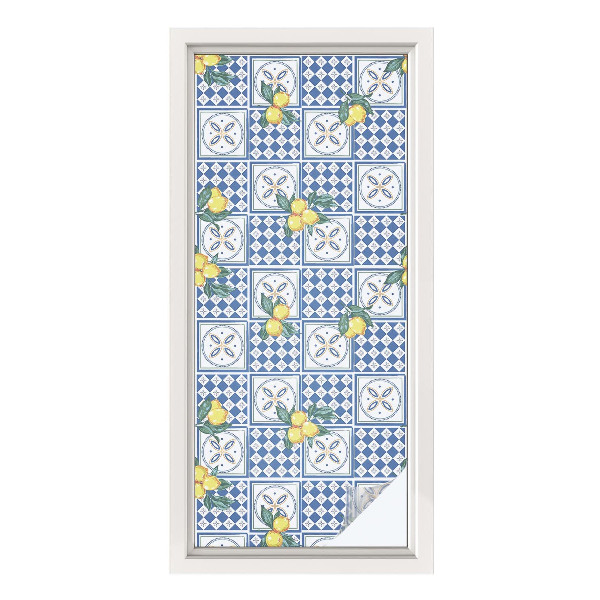 Frosted glass film stained glass effect Lemon pattern