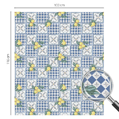 Frosted glass film stained glass effect Lemon pattern