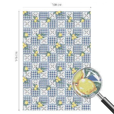 Frosted glass film stained glass effect Lemon pattern