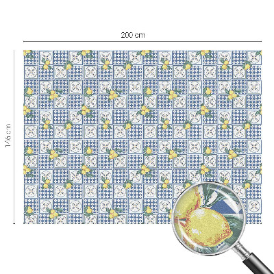 Frosted glass film stained glass effect Lemon pattern