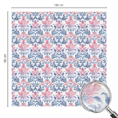 Opaque window film stained glass style Floral symmetry