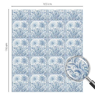 Frosted glass film stained glass effect Tropical landscape