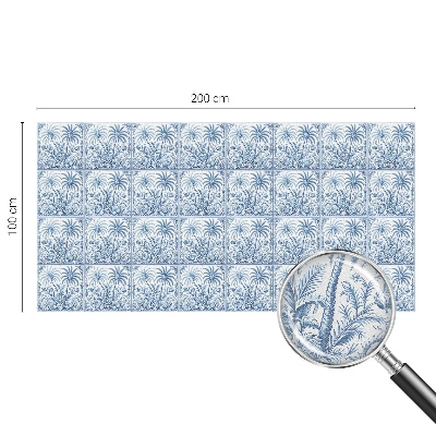 Frosted glass film stained glass effect Tropical landscape