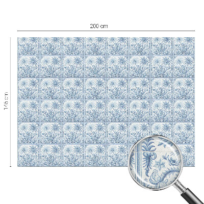 Frosted glass film stained glass effect Tropical landscape