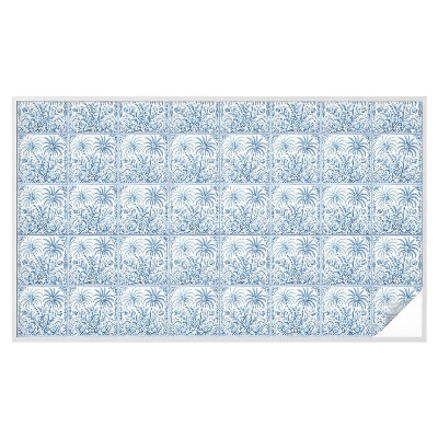 Frosted glass film stained glass effect Tropical landscape