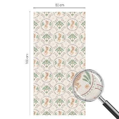 Colored window film stained glass Palm Leopard