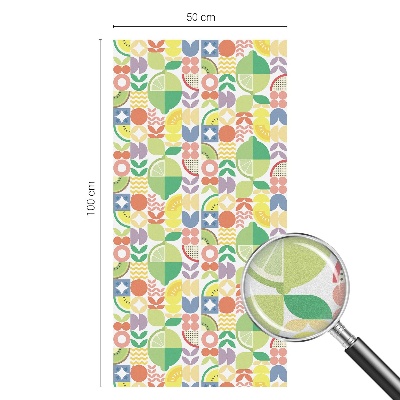Patterned window film Colorful fruits